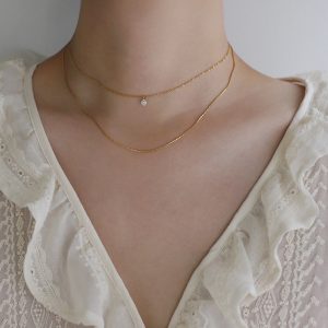Double Chain Pendant Necklace