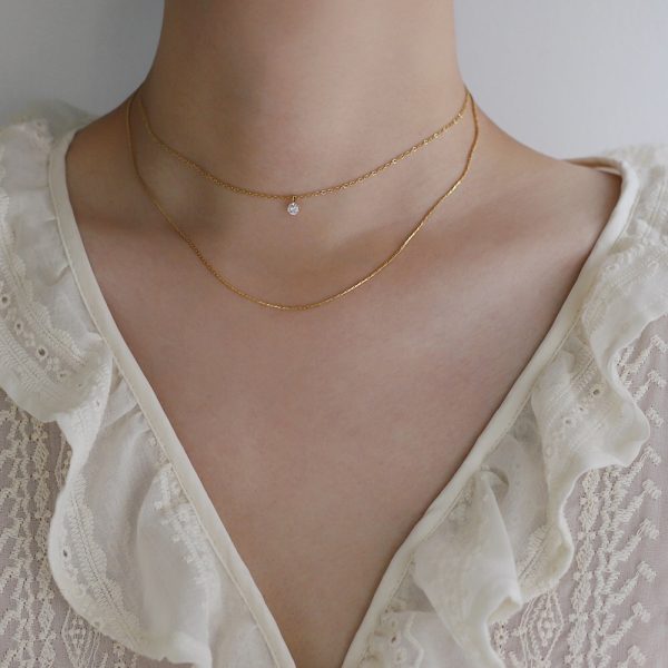 Double Chain Pendant Necklace