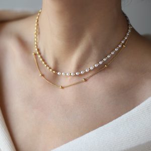 Golden Muse Double Layer Necklace