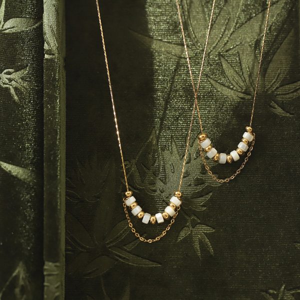 Golden Shoreline Shell Necklace - Image 4
